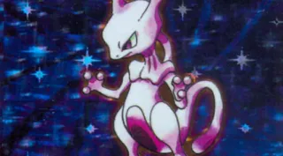 Mewtwo zoals afgebeeld op zijn oudste kaart