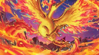 Moltres zoals afgebeeld op zijn nieuwste kaart