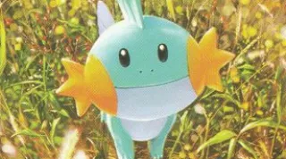 Mudkip zoals afgebeeld op zijn oudste kaart
