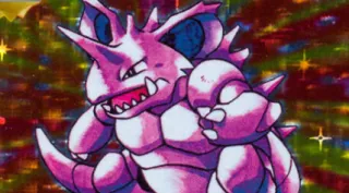 Nidoking zoals afgebeeld op zijn oudste kaart