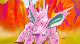 Nidorino zoals afgebeeld op zijn oudste kaart