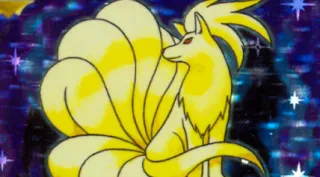 Ninetales zoals afgebeeld op zijn oudste kaart