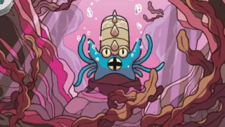 Omastar op een Pokémonkaart
