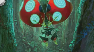 Orbeetle op een Pokémonkaart