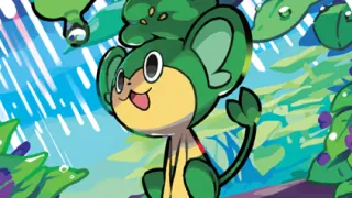 Pansage op een Pokémonkaart