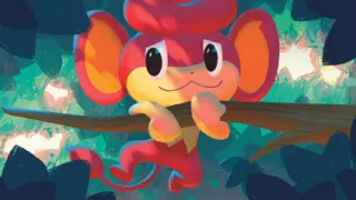 Pansear op een Pokémonkaart