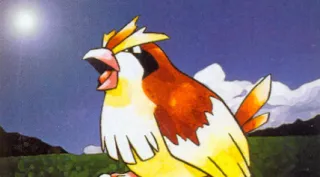 Pidgey zoals afgebeeld op zijn oudste kaart