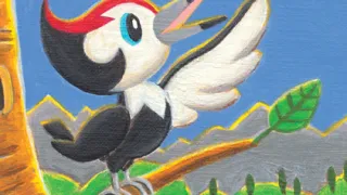 Pikipek op een Pokémonkaart