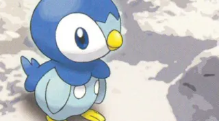 Piplup zoals afgebeeld op zijn oudste kaart