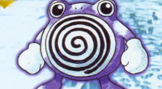 Poliwhirl zoals afgebeeld op zijn oudste kaart