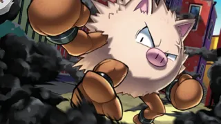 Primeape op een Pokémonkaart