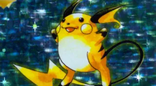 Raichu zoals afgebeeld op zijn oudste kaart