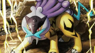 Raikou zoals afgebeeld op zijn nieuwste kaart