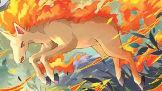 Rapidash op een Pokémonkaart