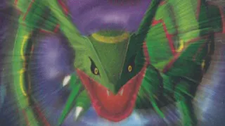 Rayquaza zoals afgebeeld op zijn oudste kaart