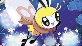 Ribombee op een Pokémonkaart