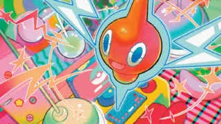Rotom zoals afgebeeld op zijn nieuwste kaart