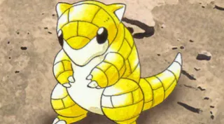 Sandshrew zoals afgebeeld op zijn oudste kaart