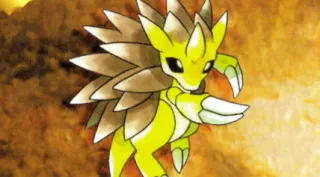 Sandslash zoals afgebeeld op zijn oudste kaart