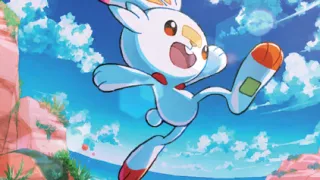 Scorbunny op een Pokémonkaart