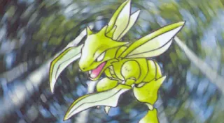 Scyther zoals afgebeeld op zijn oudste kaart