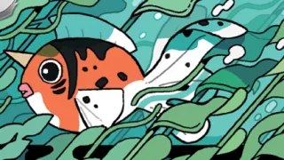 Seaking op een Pokémonkaart