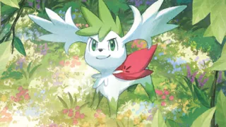 Shaymin zoals afgebeeld op zijn nieuwste kaart