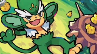Simisage op een Pokémonkaart