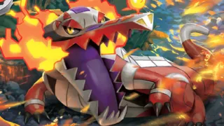 Skeledirge op een Pokémonkaart