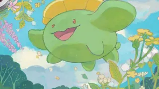 Skiploom op een Pokémonkaart