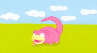 Slowpoke zoals afgebeeld op zijn oudste kaart
