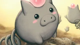 Spoink zoals afgebeeld op zijn oudste kaart