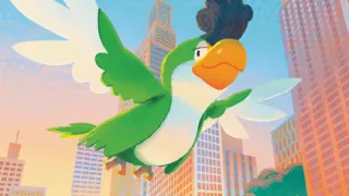 Squawkabilly zoals afgebeeld op zijn nieuwste kaart