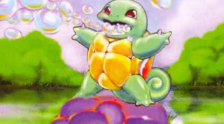 Squirtle zoals afgebeeld op zijn oudste kaart