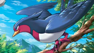 Swellow op een Pokémonkaart