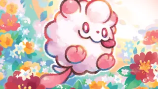 Swirlix op een Pokémonkaart
