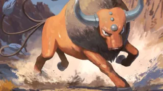 Tauros zoals afgebeeld op zijn nieuwste kaart