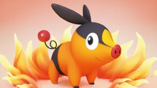 Tepig zoals afgebeeld op zijn oudste kaart