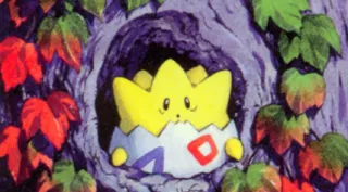 Togepi zoals afgebeeld op zijn oudste kaart
