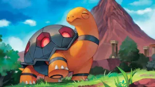 Torkoal zoals afgebeeld op zijn nieuwste kaart