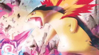 Typhlosion op een Pokémonkaart