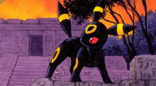 Umbreon zoals afgebeeld op zijn oudste kaart
