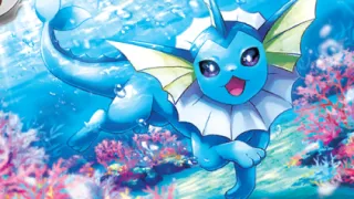 Vaporeon op een Pokémonkaart