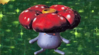 Vileplume zoals afgebeeld op zijn oudste kaart