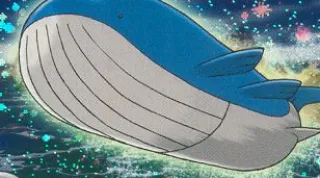 Wailord zoals afgebeeld op zijn oudste kaart