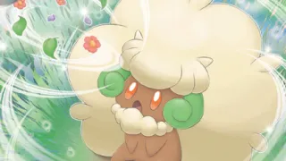 Whimsicott zoals afgebeeld op zijn oudste kaart