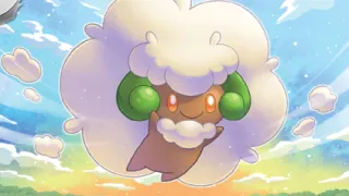 Whimsicott op een Pokémonkaart