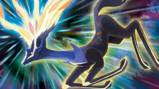 Xerneas zoals afgebeeld op zijn nieuwste kaart