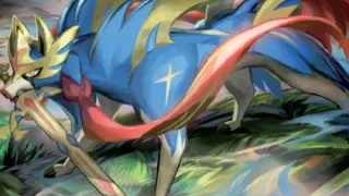 Zacian zoals afgebeeld op zijn nieuwste kaart