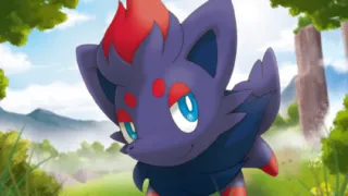 Zorua zoals afgebeeld op zijn oudste kaart
